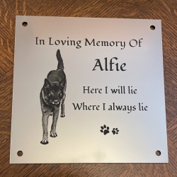 Memorial plaque in remembrance Dog Cat Pet plaque with photograph personalised custom size memorial plaques 20 x 20 cm 7.87 x 7.87 inch various colours